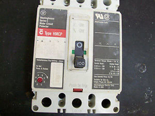 Westinghouse HMCP100R3 100 Amp 3 Pole 600 V Circuit Breaker
