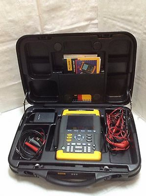 Fluke 192B Scopemeter 60Mhz 500Ms/S W/ Charger & Hard Case