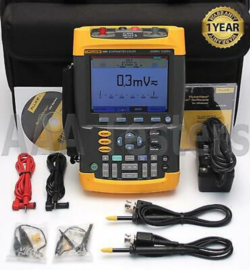 Fluke 199C Scopemeter 2.5Gs/S Dual-Input 200Mhz Handheld Oscilloscope 199/003