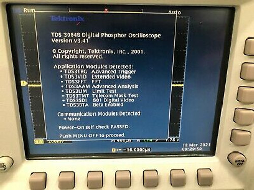 Tektronix Tds3054B 4 Ch Dpo Oscilloscope 500Mhz 5Gsa/S  More  More Options