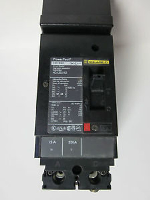 SQUARE D TYPE HD 060 POWERPACT CIRCUIT BREAKER 15 AMP HDA260152           YB-158