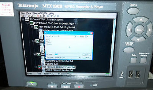 Tektronix Mtx100B Mpeg Player & Recorder With Opt05