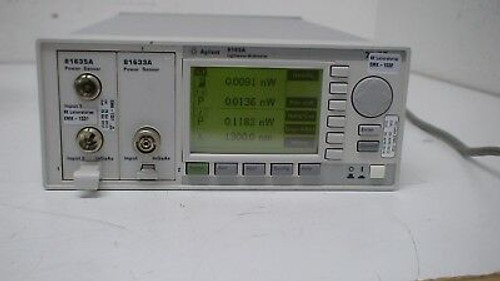 Agilent 8163A  2-Slot Lightwave Multimeter Mainframe With 1X 81635A & 1X 81633A