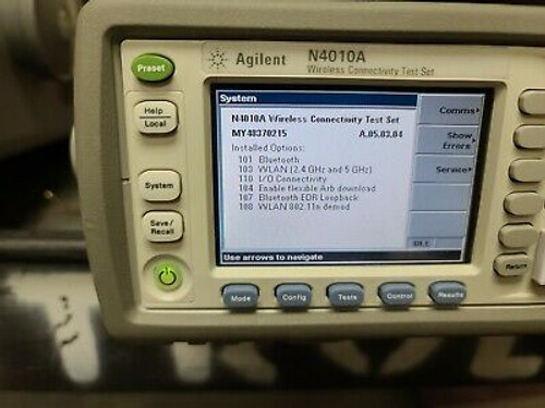 Agilent N4010A Wireless Connectivity Test Set W Opt 101 103 104 110 107 108 Wlan