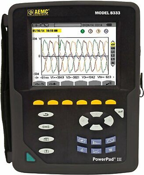 Aemc 8333 W/3 Mn193-Bk #2136.12 Power Quality Analyzer