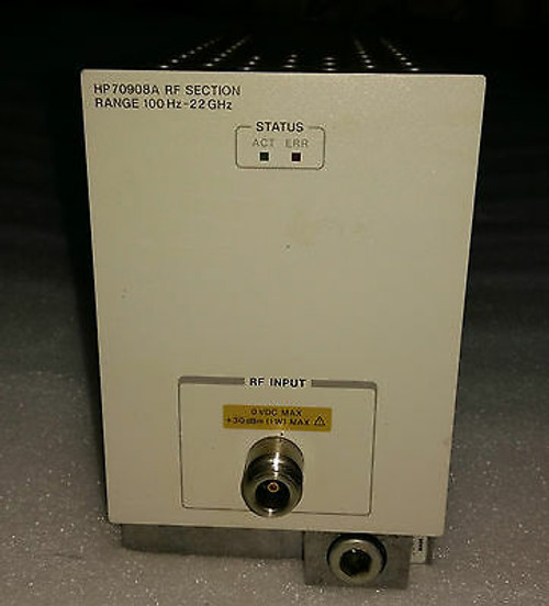 Agilent / Hp 70908A Rf Section Plug In Module 100 Khz To 22 Ghz