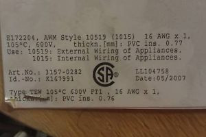 Wire Sab 31570282 Blue Hook Up 16 Awg