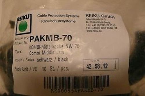 Reiku Pakmb-70 Middle Jaw,2.75In.,Polyamide,Black Pack Of 20 Single