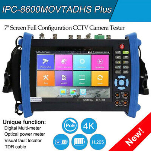 7''Camera Tester 4K H.265 Ipc-8600Movtadhs Plus Full Configuration Wifi Ahd Cvbs