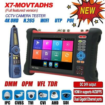 X7-Movtadhs 4K 7 Screen Cctv Camera Tester Full Feature H.265 Dmm Opm Vfl Tdr