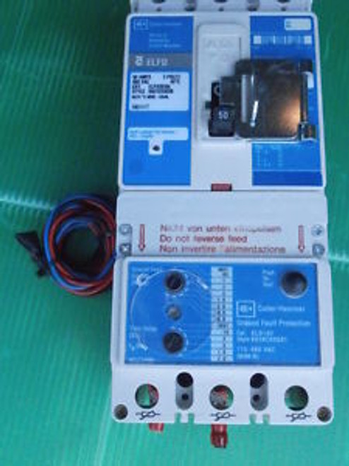 Cutler-hammer, ELFD, ELFD3050L, 50A, 480 VAC BREAKER with Ground Fault Protector