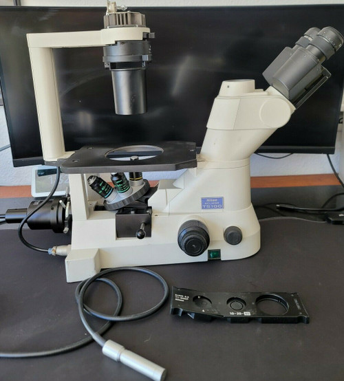 Nikon Eclipse Ts100 Microscope Plan Flour 4X, 10X, 40X Adl Objective T1-Fm Hgfia