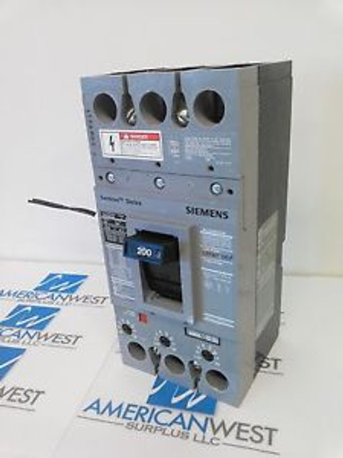 Used Siemens HFD63F250  200 amp 600 volt with S01FD60 shunt trip