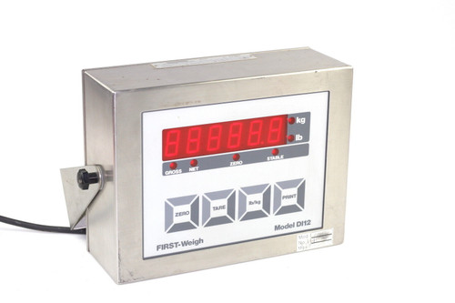 First Weigh Digital Scale Model DI12-1211 Industrial lb/kg Indicator