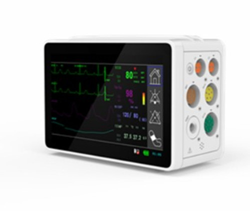 TS1 Patient Monitor+free thermometer 5 Para ECG NIBP SPO2 PR TEMP Portable Monitor 5" touch screen