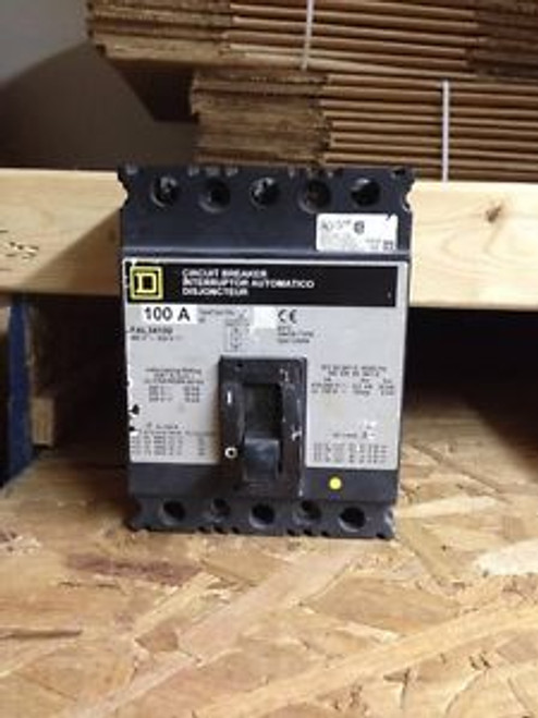 FAL34100  Square D  Breaker 100 Amps 480 Volts 3 Pole