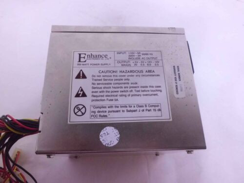 Enhance At Power Supply 200W Tested Good For Tower Or Desktop Case, Rare