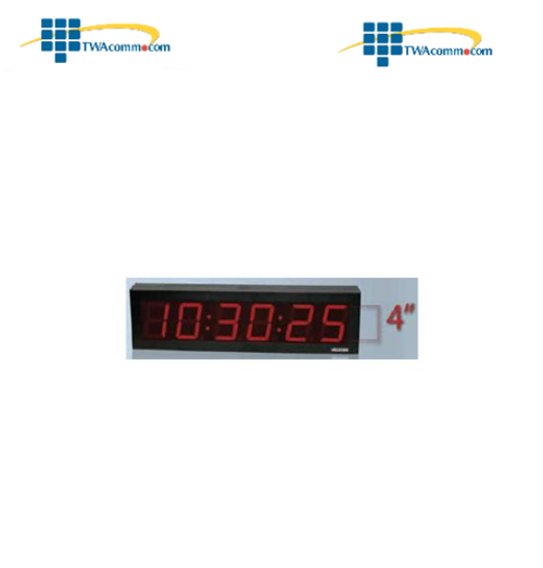 Valcom Vip-D640A Ip Poe 6 Digit 4 Inch Digital Clock (Vipd640A)