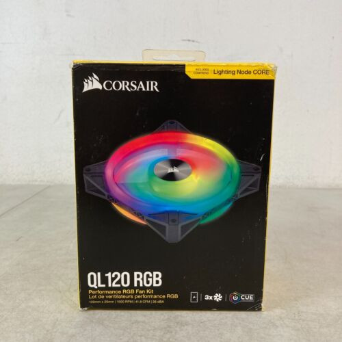 Corsair - Ql Series 120Mm Cooling Fan Kit With Rgb Lighting - Black