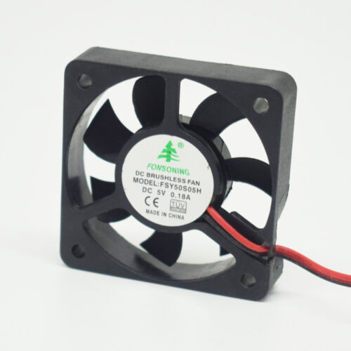 50Pcs Brushless Dc Cooling Fan 50X50X10Mm 5010 7 Blades 5V 2Pin 2.54 Connector