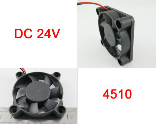 50Pcs Brushless Dc Cooling Fan 45X45X10Mm 4510 7 Blades 24V 2Pin 2.54 Connector