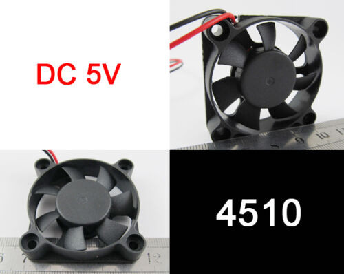 50Pcs Brushless Dc Cooling Fan 45X45X10Mm 4510 7 Blades 5V 2Pin 2.54 Connector