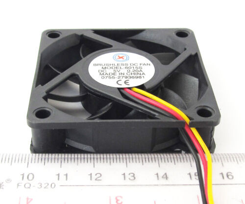 50Pcs Brushless Dc Cooling Fan 60X60X15Mm 60Mm 6015 7 Blades 5V 3Pin Connector