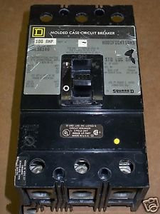 Square D KAL 3 pole 100 amp 600v KAL36100 Circuit Breaker Scratched Ripped Label