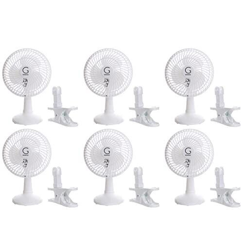 A1Clipfanwhite-6Pk Clip Fan White, 6 Inch, 6 Piece