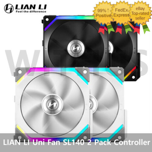 Lian Li Uni Fan Sl140 2 Pack Controller Cooler Argb 140Mm Dual Fan - Black, Whit