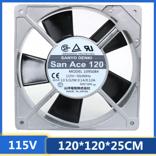 Sanyo 109S084 115V 13.5/12W 0.14/0.12A 12012025 Industrial Fan Metal Frame