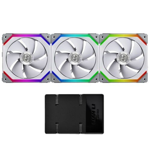 Lian Li Uni Fan Sl120 120Mm Argb Pwm Fan 3-Pack With Controller White