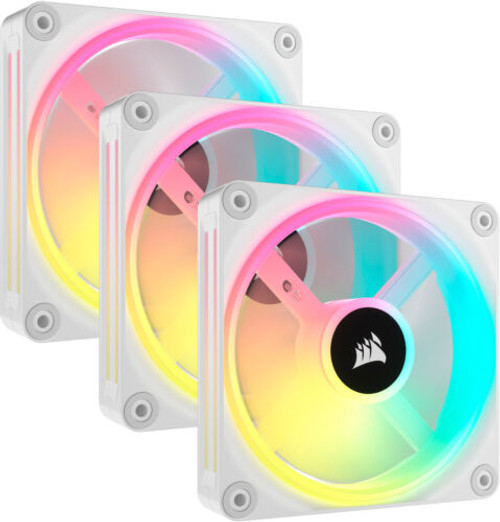 Corsair Icue Link Qx120 Rgb 120Mm Pwm Fans Starter Kit - White