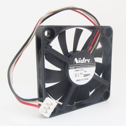 50Pcs Nidec D06X-12Tl 60X60X10Mm 6010 Dc12V 0.10A 3Pin Connector Dc Cooling Fan