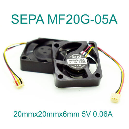 100Pcs Sepa Mf20G-05A 20X20X6Mm 2006 Dc 5V 0.06A Mini Dc Brushless Cooling Fan