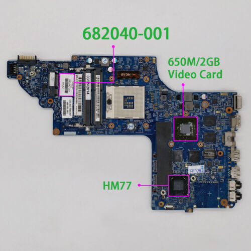 682040-001 For Hp Laptop Envy Dv7 Dv7-7000 Series Hm77 650M 2G Motherboard