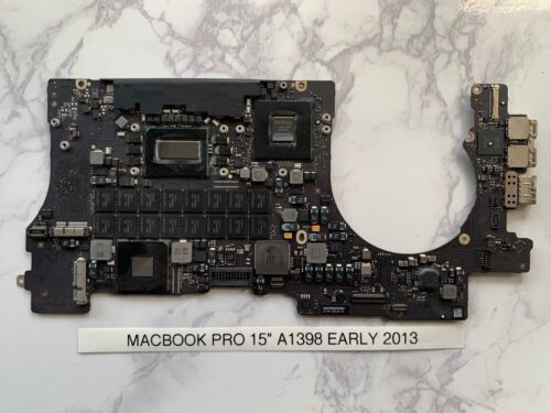 Macbook Pro Retina 15 Early 2013 A1398-Logic Board Cpu 2.7Ghz, 16Gb, Gt 650M 1Gb