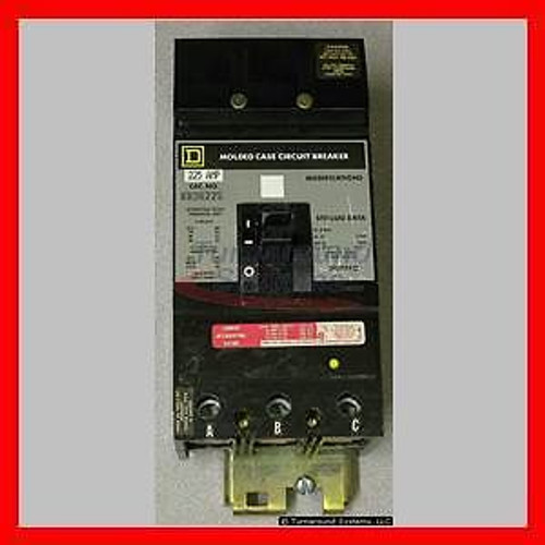 Square D KH36225 Circuit Breakers, 225 Amp, 600 Volt, 35 kAIR, I-Line, Used