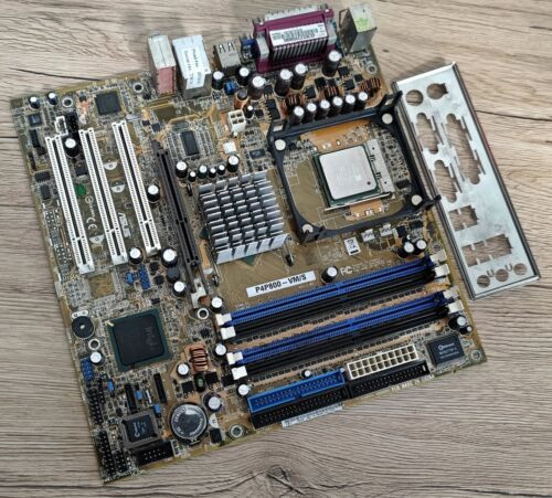 Asus P4P800-Vm/S Rev:1.06 Intel 865G Socket 478 Ddr1 Retro Motherboard + Cpu