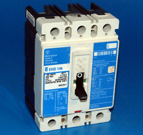 Cutler Hammer EHD3100 100A 3-Pole 480V Circuit Breaker 1 YEAR WARRANTY