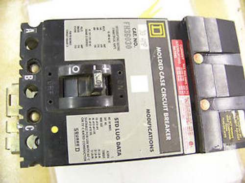 SQUARE D FH36030 I Line Molded Case Circuit Breaker 30 Amp 600 Volt 3 pole