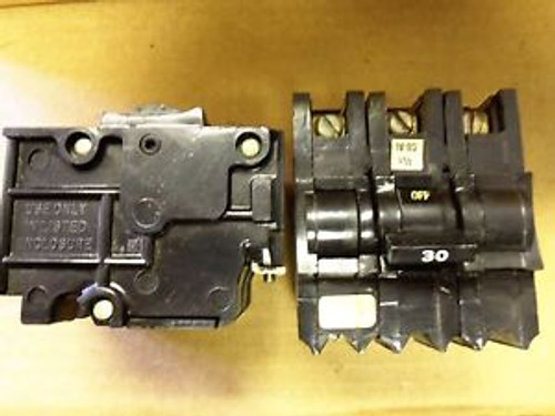 FPE FEDERAL PACIFIC NB 30 AMP 3 POLE NB330 BOLT ON CIRCUIT BREAKER chipped