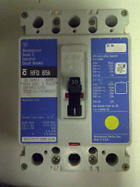 HFD3030 Cutler Hammer Westinghouse Circuit Breaker