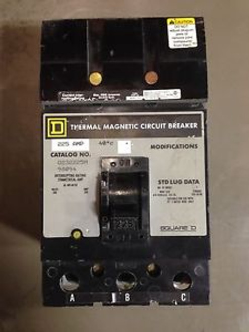 Square D Q232225H 3 Pole 225 Amp Circuit Breaker