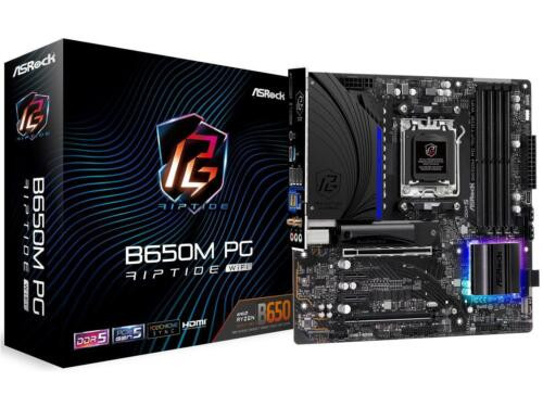 Asrock B650M Pg Riptide Wifi Am5 Micro-Atx Mainboard , 4 Slots Ddr5, 2X Pcie 4.0