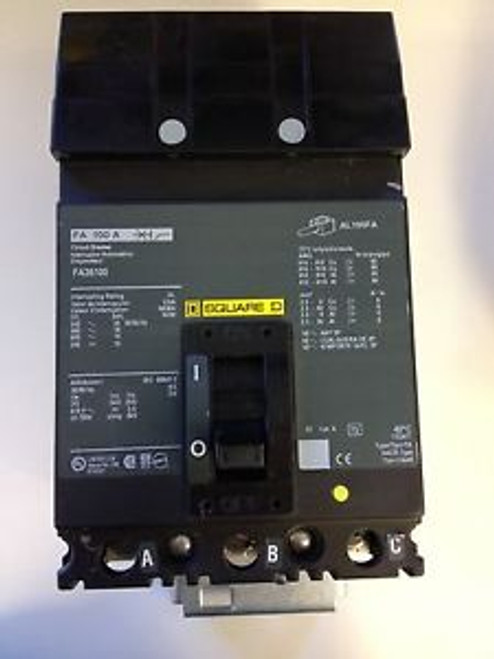 Square D FA36100 3-phase Circuit Breaker