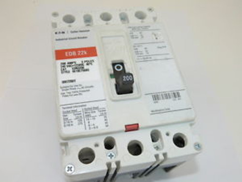 Used Cutler Hammer Eaton EDB3200 3p 200a 120/240v Breaker 1-yr WARRANTY