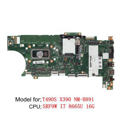 For Lenovo Thinkpad T490S X390 Motherboard Nm-B891 Fru;01Hx946 Cpu;I7 8665U 16G