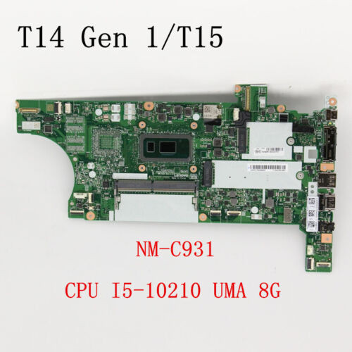 Nm-C931 For Lenovo Thinkpad T14 Gen 1/ T15 Motherboard I5-10210U 8G 5B20Z47951