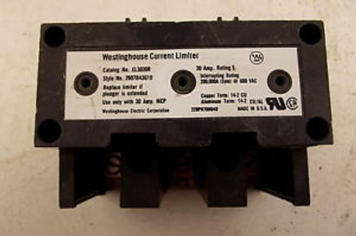 Westinghouse Circuit Breaker 3P Current Limiter u/w 30A MCP 2607D43G10 EL3030R